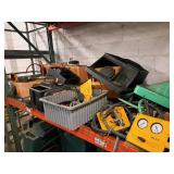 Lot of (Shelf Contents) Tanks, Casters for Various Fluid Exchange Machines