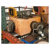Lot of (Shelf Contents) Tanks, Casters for Various Fluid Exchange Machines