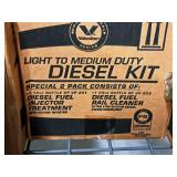 Lot of (1 Case) Valvoline® Diesel Kit - Light to Medium Duty - 2 Pack - Fuel Injector Treatment 12oz VP201 + Fuel Rail Cleaner 20oz VP203 (Total Six 2-Packs / Total 12 bottles)