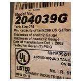 275-Gallon Above Ground Tank for Flammable Liquids 27" x 44" x 60" (Oval)