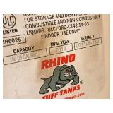 180-Gallon Plastic Nonmetallic Bulk Container for Storage/Dispensing Combustible and Non-Combustible Liquids | Indoor Use Only 36" x 36" x 38" - Rhino Tuff Tanks® with Stand