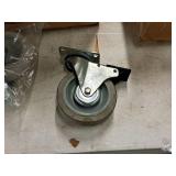 Lot of (4) 5" Swivel Caster Wheels with Locking 5/16 Top Plate (in original packaging)