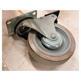 Lot of (4) 5" Swivel Caster Wheels with Locking 5/16 Top Plate (in original packaging)
