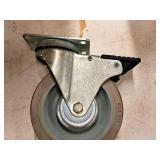Lot of (4) 5" Swivel Caster Wheels with Locking 5/16 Top Plate (in original packaging)