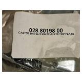 Lot of (4) 5" Swivel Caster Wheels with Locking 5/16 Top Plate (in original packaging)