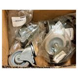 Lot of (4) 5" Swivel Caster Wheels with Locking 5/16 Top Plate (in original packaging)