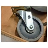 Lot of (2) 5" Swivel Caster Wheels with Locking Top Plate