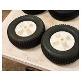 Lot of (2) Marathon 10" Hand Truck Replacement Tire/White Plastic Rim