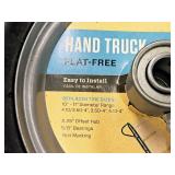 Lot of (2) 10" Hand Truck Flat Free Replacement Tire/Grey Metal Rim