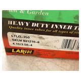 (1) 10" Tire, (2) Butyl Inner Tubes Size 4.10/3.50, (1) Larin Heavy Duty Inner Tube Size 4.10/3.50-4 (in original packaging)