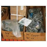 Lot of (Shelf Contents) Assorted Replacement Parts, Assorted Copper Tube,  (in original packaging)