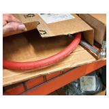 Lot of (Shelf Contents) Assorted Replacement Parts, Shut-Off Valves, Mount Brackets, Hose (in original packaging)