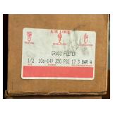 Lot of (Shelf Contents) Assorted Replacement Parts - Graco Filters 1/2", 3/8", Cylinder Motor Air FB (in original packaging)