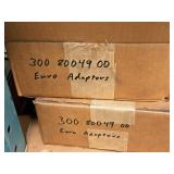 Lot of (Shelf Contents) Assorted Replacement Parts, Euro Adapters, Graco Parts, Wiring Harness, In-Line Meter,  (in original packaging)