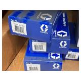 Lot of (Shelf Contents) Assorted Replacement Parts, Euro Adapters, Graco Parts, Wiring Harness, In-Line Meter,  (in original packaging)
