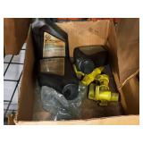 Lot of (Shelf Contents) Assorted Replacement Parts, EMG Display Guard, Repair Kit Reel Swivel, In-Line Meter, Hose Stop, Thermal Relief Kit, Bunge Adapter, Grease Reel Swivel Seal Kit (in original pac