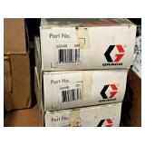 Lot of (Shelf Contents) Assorted Replacement Parts, EMG Display Guard, Repair Kit Reel Swivel, In-Line Meter, Hose Stop, Thermal Relief Kit, Bunge Adapter, Grease Reel Swivel Seal Kit (in original pac