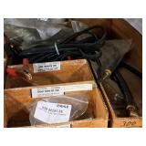 Lot of (Shelf Contents) Assorted Replacement Parts, ATX Flush Canister, PSX II Switch, Fuse 15A, Clamps, Valve Forks, Seals (in original packaging)