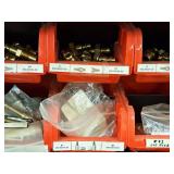 Lot of (Shelf Contents) Parts Organizer 30-bin with Contents - Hardware, Adapters (in original packaging)