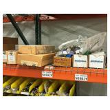Lot of (Shelf Contents) Misc. Replacement Parts, Misc Brake Adapters, Mahle Kit Accessory MCX-X 318120, Graco Kit Accessory (in original packaging)