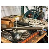 Lot of (Shelf Contents) Assorted Replacement Parts, Tubing, Pipes, Gear Oil, Brake Fluid, Caster Wheel Replacements (New)