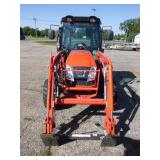 Kioti KL6010 Tractor with Box  Blade, Rotary Mower, Forks and Loader Bucket