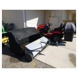 Craftsman T260 Riding Lawn Mower with Bagger, Sweeper and Spreader