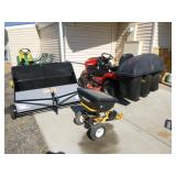 Craftsman T260 Riding Lawn Mower with Bagger, Sweeper and Spreader