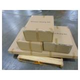 Winston 7pc Outdoor Dining Set Composite Polywood All Weather Wood White/GrayRectangular Table - 62" x 34.5" x 28"