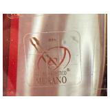 K - Luigi Onesto Vetreria Artistica Oball Murano Art Glass Vase Signed / Luigi Onesto Murano Summerosa Art Glass