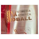 K - Luigi Onesto Vetreria Artistica Oball Murano Art Glass Vase Signed / Luigi Onesto Murano Summerosa Art Glass