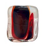 K - Luigi Onesto Vetreria Artistica Oball Murano Art Glass Vase Signed / Luigi Onesto Murano Summerosa Art Glass