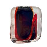 K - Luigi Onesto Vetreria Artistica Oball Murano Art Glass Vase Signed / Luigi Onesto Murano Summerosa Art Glass