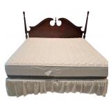 ML-BR - King Size Wooden Bed Frame with Decorative Posts by Stoneleigh