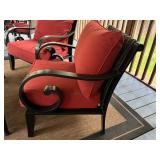 P - Patio Seating Set with Metal Frame and Coffee Table