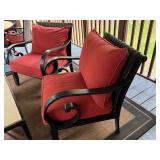 P - Patio Seating Set with Metal Frame and Coffee Table