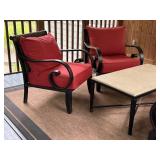 P - Patio Seating Set with Metal Frame and Coffee Table