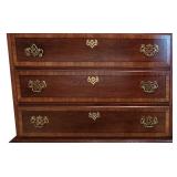 MLBR - Stonleigh 2 Piece Highboy Chest with Carved Details and Brass Hardware