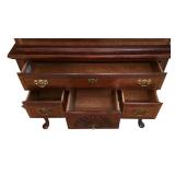 MLBR - Stonleigh 2 Piece Highboy Chest with Carved Details and Brass Hardware