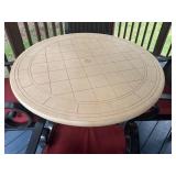 P - Patio Table with 4 Chairs and Red Cushions