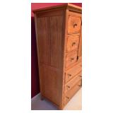 LLBR3 - Large Stanley Solid Oak Dresser with Multiple Drawers and Central Cabinet