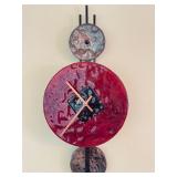 TVRM - Art Glass Wall Clock with Abstract Design