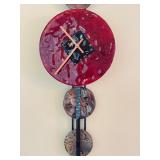 TVRM - Art Glass Wall Clock with Abstract Design