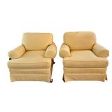 TVRM - Pair of Clayton Marcus Upholstered Armchairs with Textured Fabric