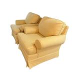 TVRM - Pair of Clayton Marcus Upholstered Armchairs with Textured Fabric