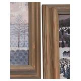 LR - Pair of Framed Edward Art Products Wall Prints Morgans Mill and Farmlands