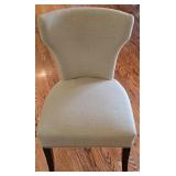 LR - Upholstered Dining Chair with Nailhead Trim and Curved Back