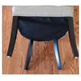 LR - Upholstered Dining Chair with Nailhead Trim and Curved Back