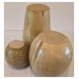 LR - Set of 3 Jeff Baldus Studio Pottery Vases