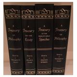LR - Set of 10 Classic Black Leather-Bound Literature and Reference Books
